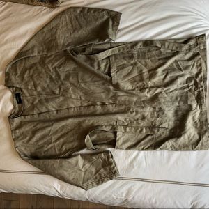 Represent men’s wool sweater coat with belt